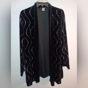 Source Unknown Black Cardigan with Silver Accents